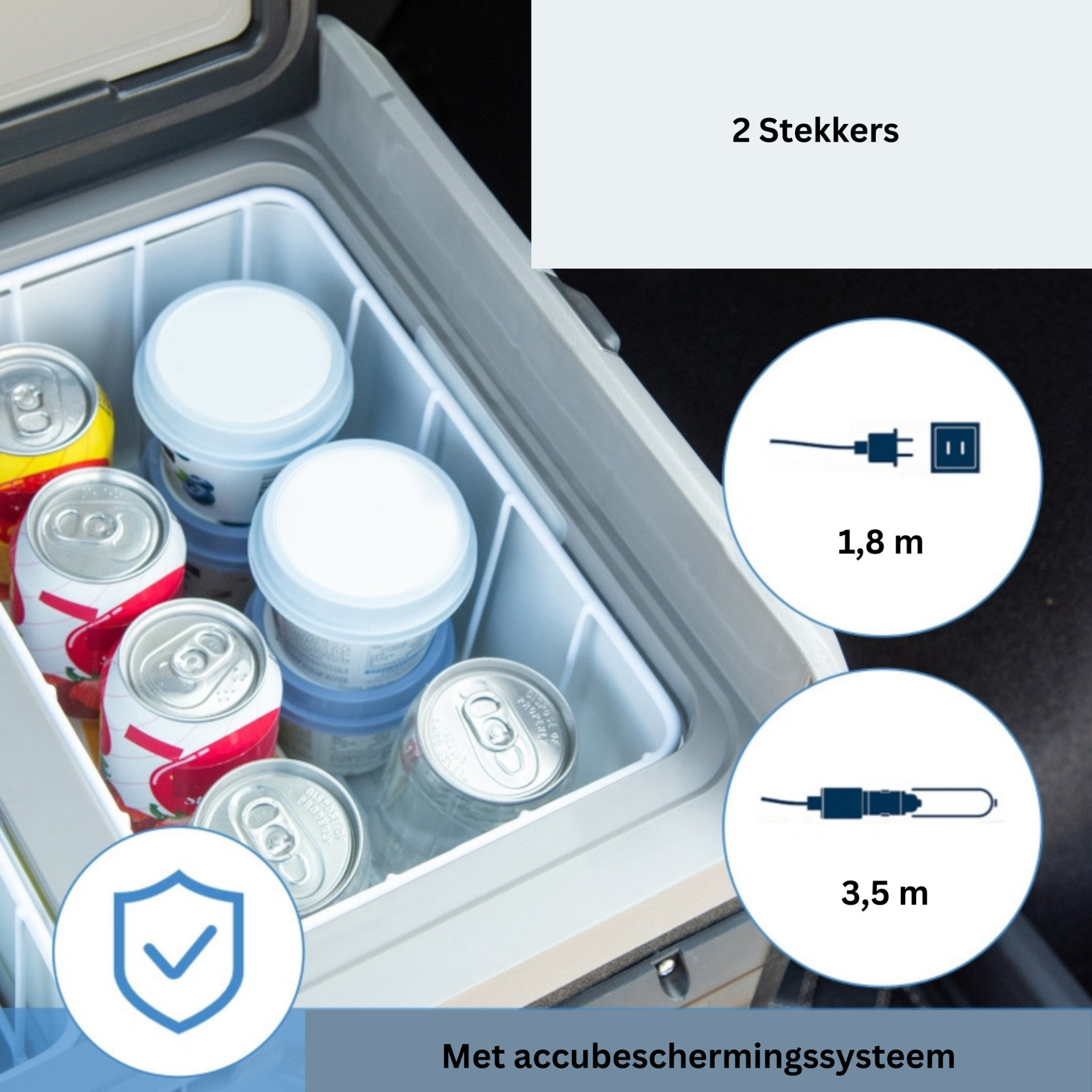 Draagbare elektrische koelbox 30L – 12V/230V met LCD-display