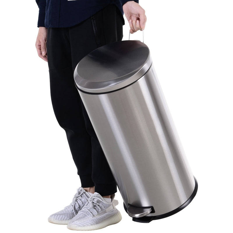 Stijlvolle RVS pedaalemmer 30L – softclose deksel en binnenemmer