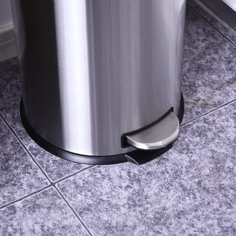 Stijlvolle RVS pedaalemmer 30L – softclose deksel en binnenemmer
