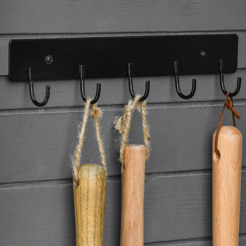 Compacte houten tuinkast 78x53x18 cm – grijs met werkblad en slot