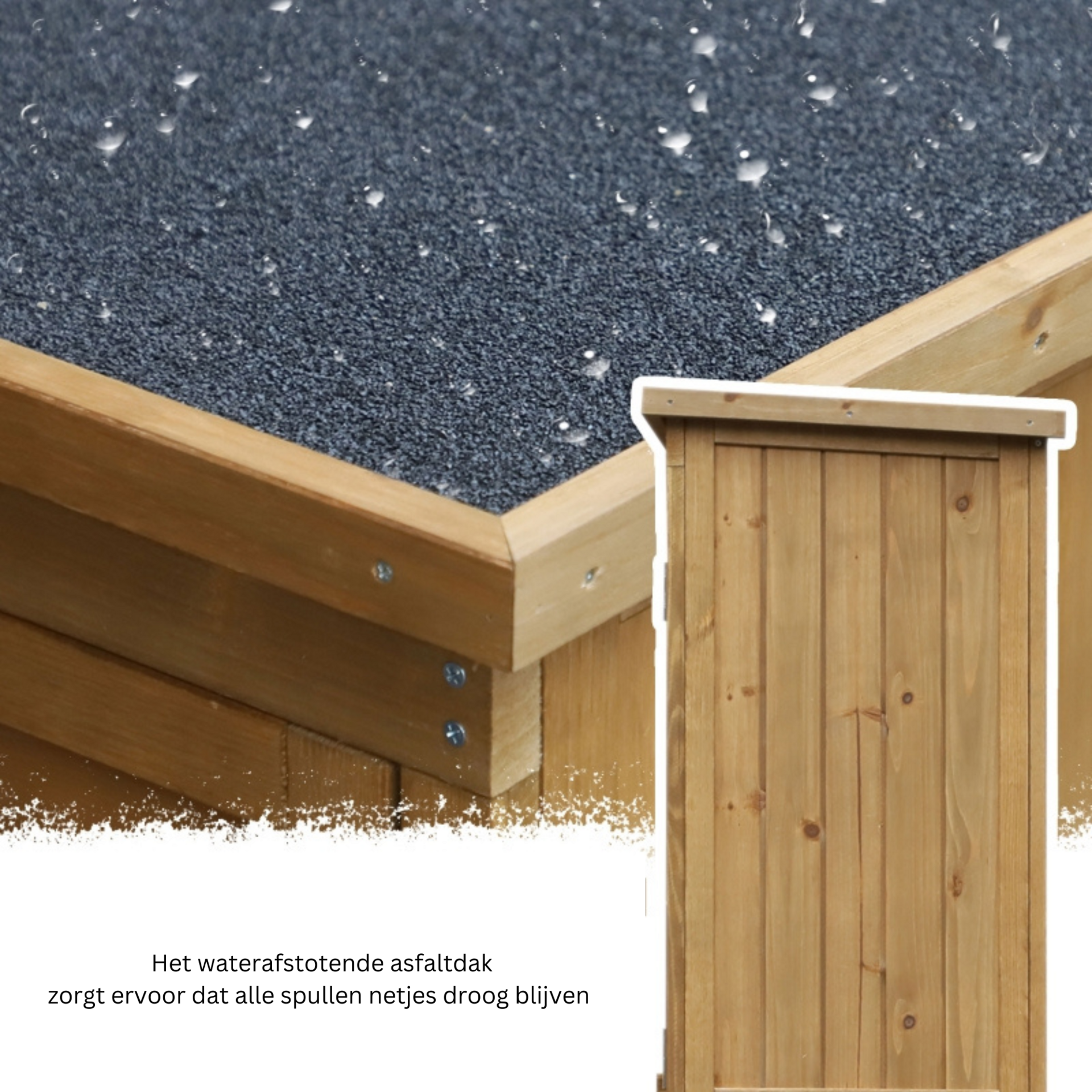 Stevige houten tuinkast met deuren – 87×46×160 cm opbergoplossing