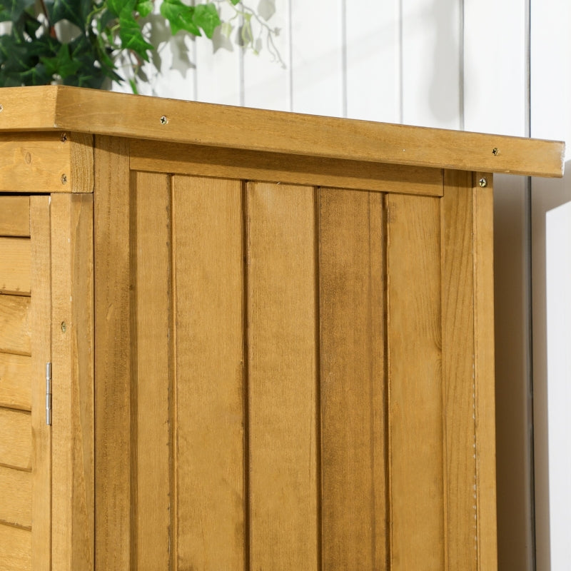 Stevige houten tuinkast met deuren – 87×46×160 cm opbergoplossing