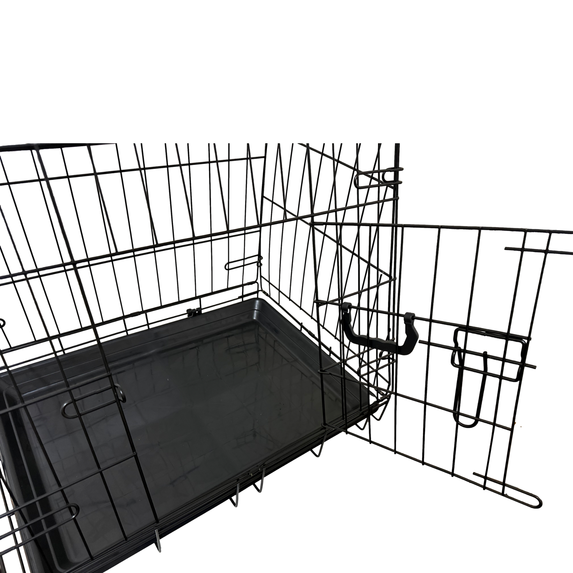 Opvouwbare autobench voor kleine honden – zwart metaal 61x43x47 cm
