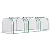 Broeikas 295x100x80 cm groen met ritssluiting en PE-doek