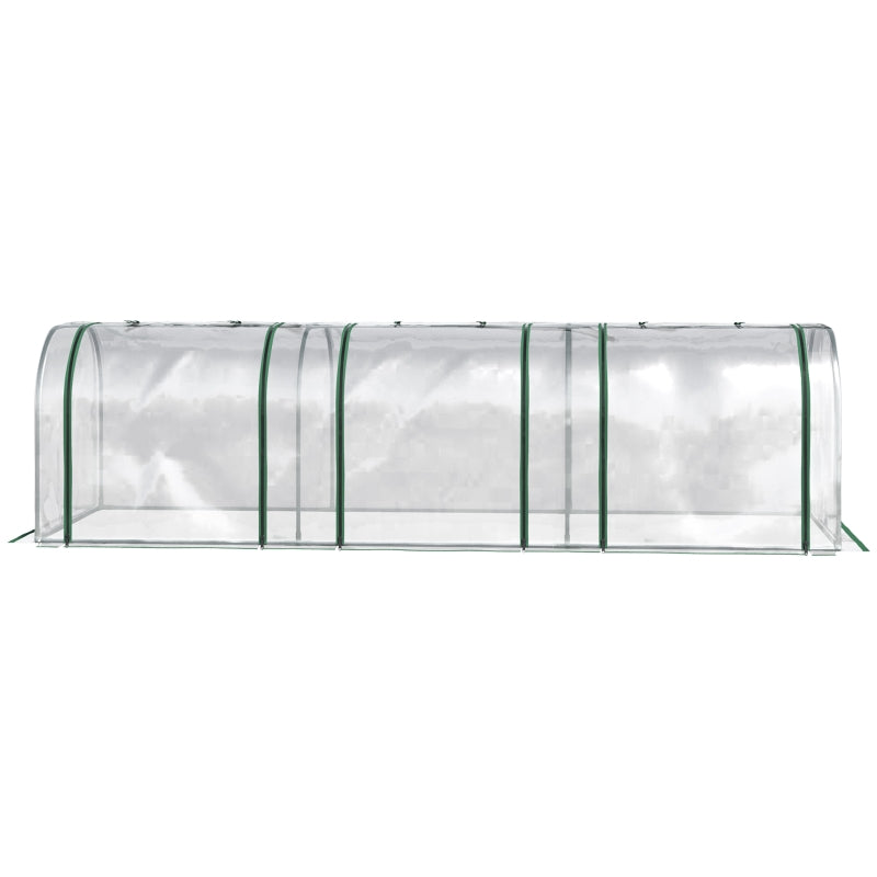 Broeikas 295x100x80 cm groen met ritssluiting en PE-doek