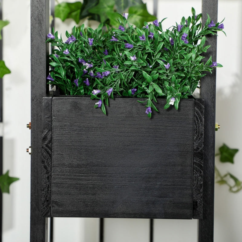 Plantenstandaard 90x45x71 cm met zwart houten frame en stevig design