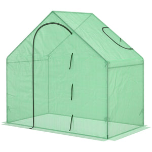 Broeikas tuinkas en kweekkas 180x100x168 cm groen met stevig frame en ventilatie voor optimale plantengroei