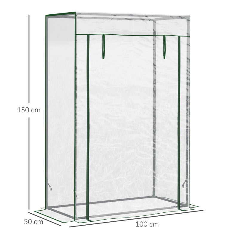 Kweekkas compacte tuinkas 100x50x150 cm groen