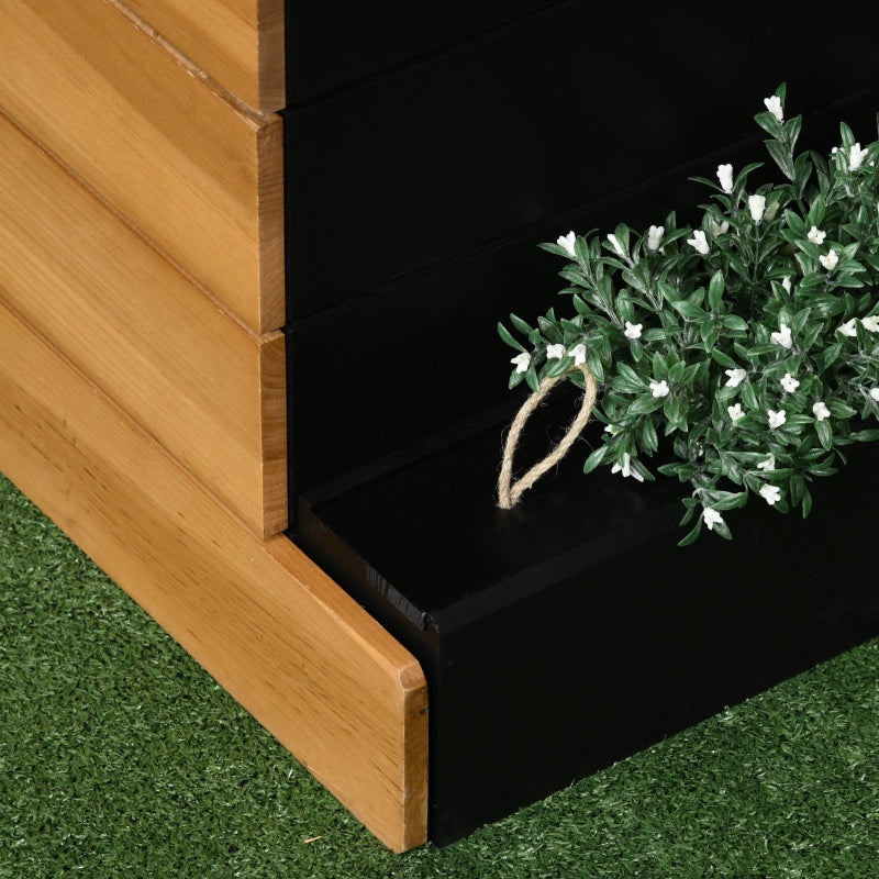 Bloembak 79x49,5x80 cm voor buiten van bruin hout