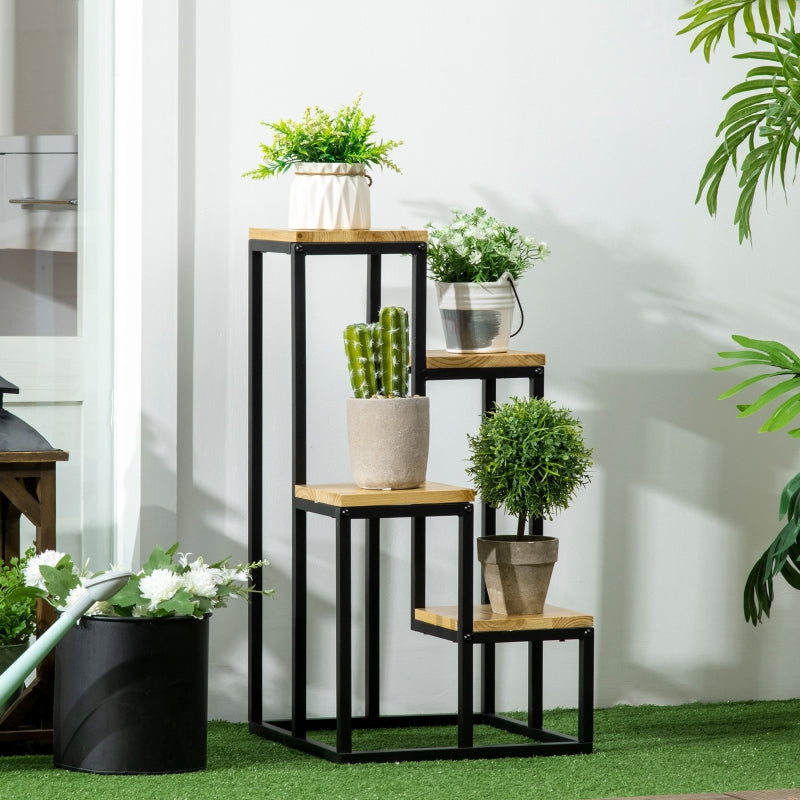 Plantenstandaard 34x34x66 cm als plantenrek en plantenzuil