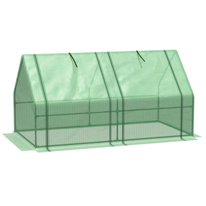 Foliekas 180 x 90 x 90 cm – Groene compacte broeikas voor tuin met stevige structuur en beschermhoes voor planten en groenten