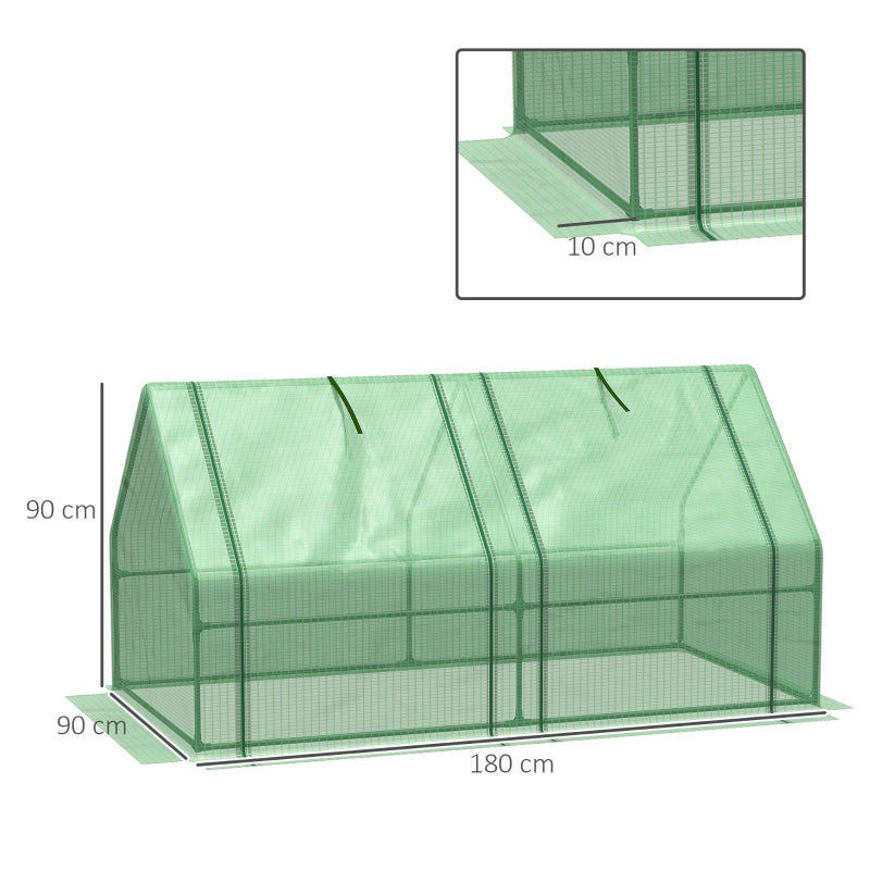 Foliekas 180 x 90 x 90 cm – Groene compacte broeikas voor tuin