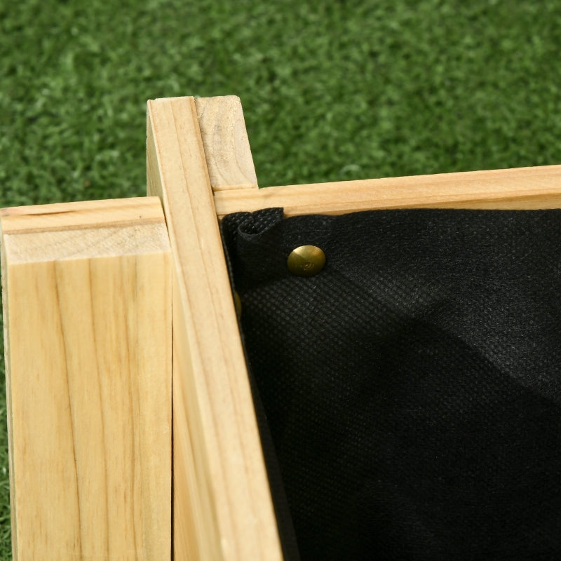 Bloembak 93x93x35 cm voor buiten van bruin hout