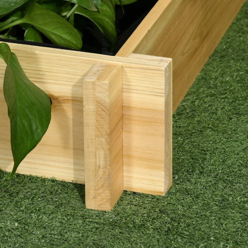 Bloembak 93x93x35 cm voor buiten van bruin hout