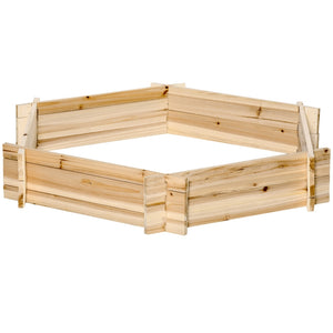 Plantenbak voor buiten – 100×92×16 cm - hout - zeshoek van massief dennenhout, duurzaam en stijlvol voor in de tuin