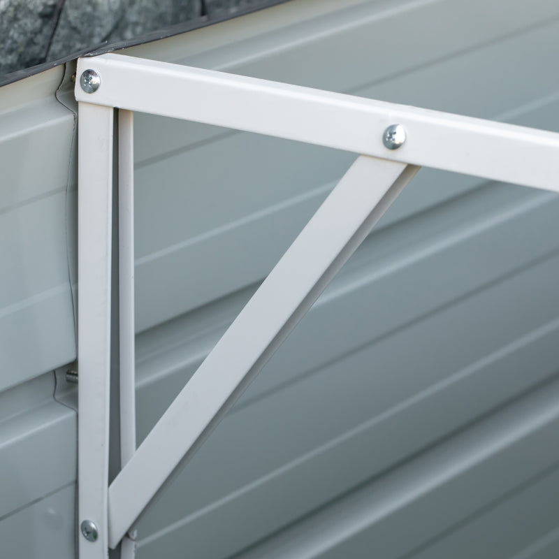 Grijze metalen bloembak 125x47x40 cm voor buitengebruik