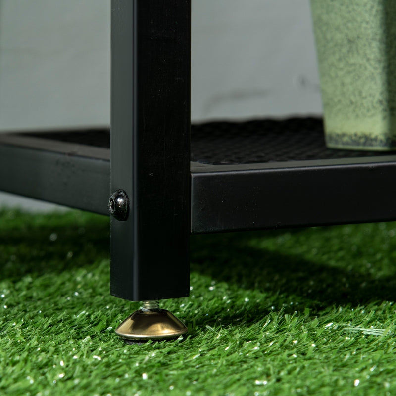 Metalen plantenstandaard 91x25x83 cm als plantenzuil en plantenrek