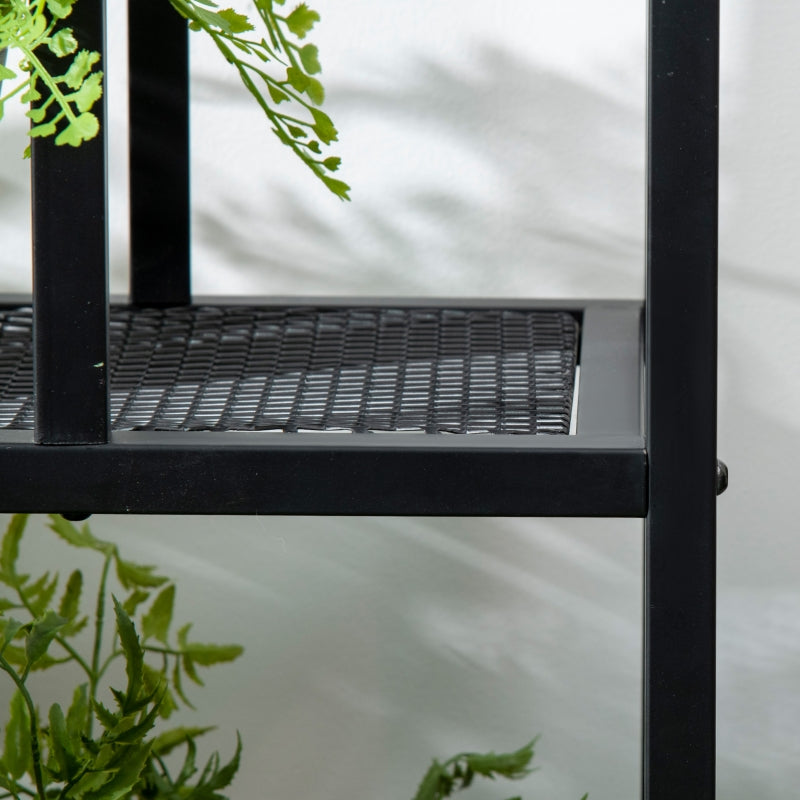 Metalen plantenstandaard 91x25x83 cm als plantenzuil en plantenrek