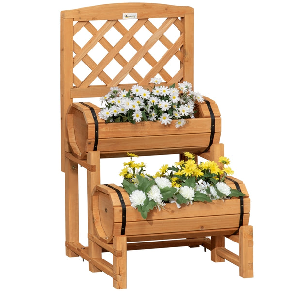 Houten plantenrek 45x45x80 cm voor buiten als bloembak en plantenhouder