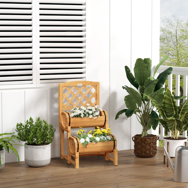 Houten plantenrek 45x45x80 cm voor buiten als bloembak en plantenhouder