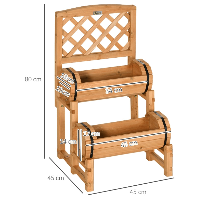 Houten plantenrek 45x45x80 cm voor buiten als bloembak en plantenhouder