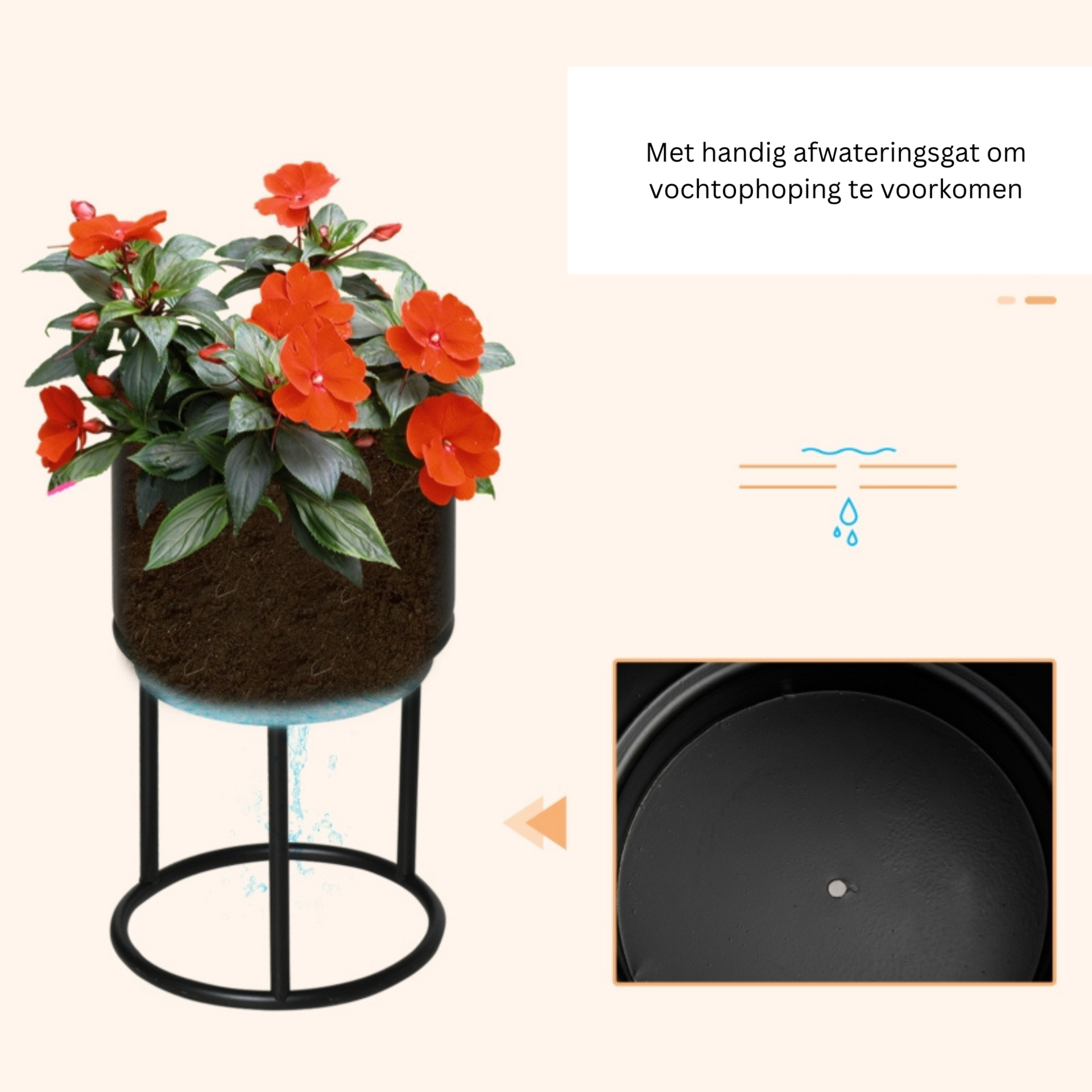 Stevige plantenbakken en plantenpotten voor buiten met optimale waterafvoer