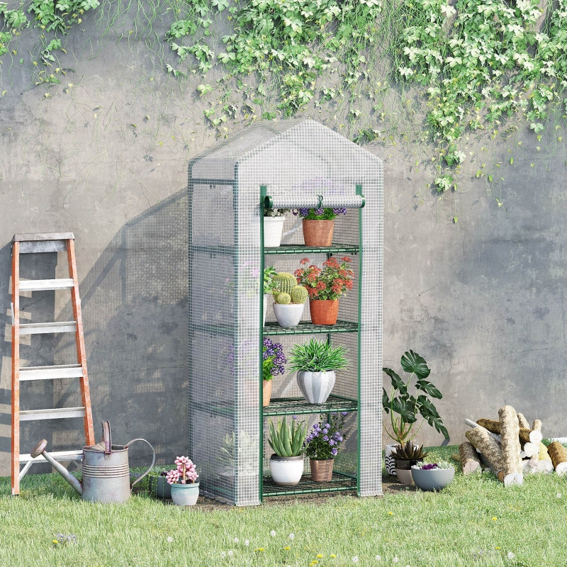 Broeikas groen 70×50×160 cm – stevige tuinkas en kweekkas in één