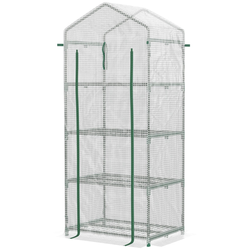 Broeikas groen 70×50×160 cm – stevige tuinkas en kweekkas in één