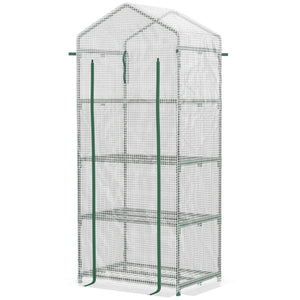 Broeikas groen 70×50×160 cm – stevige tuinkas en kweekkas in één met stevige etages en transparante afdekking