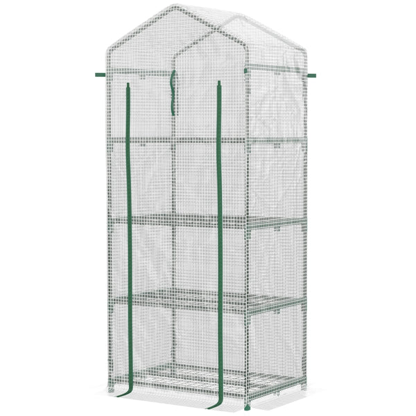 Broeikas groen 70×50×160 cm – stevige tuinkas en kweekkas in één
