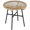 Ronde boho tuintafel natuur – 50×50×50 cm bijzettafel voor buiten