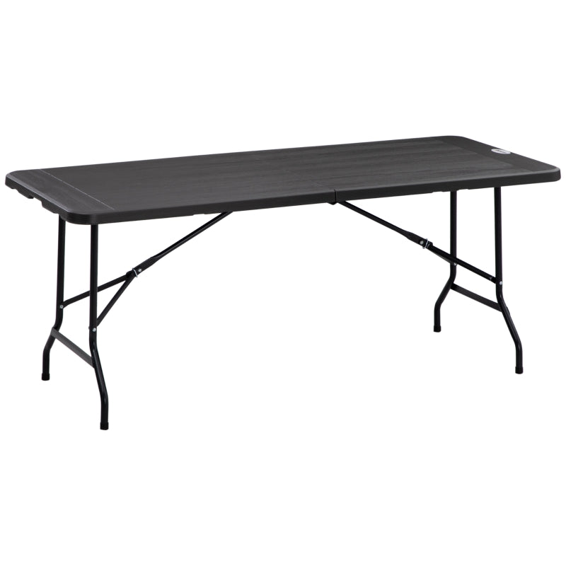 Opvouwbare campingtafel 180x76x73 cm grijs voor 6 personen met aluminium frame