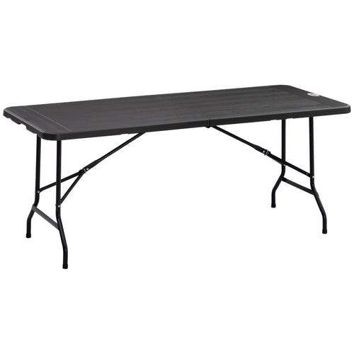 Opvouwbare campingtafel 180x76x73 cm grijs voor 6 personen met aluminium frame