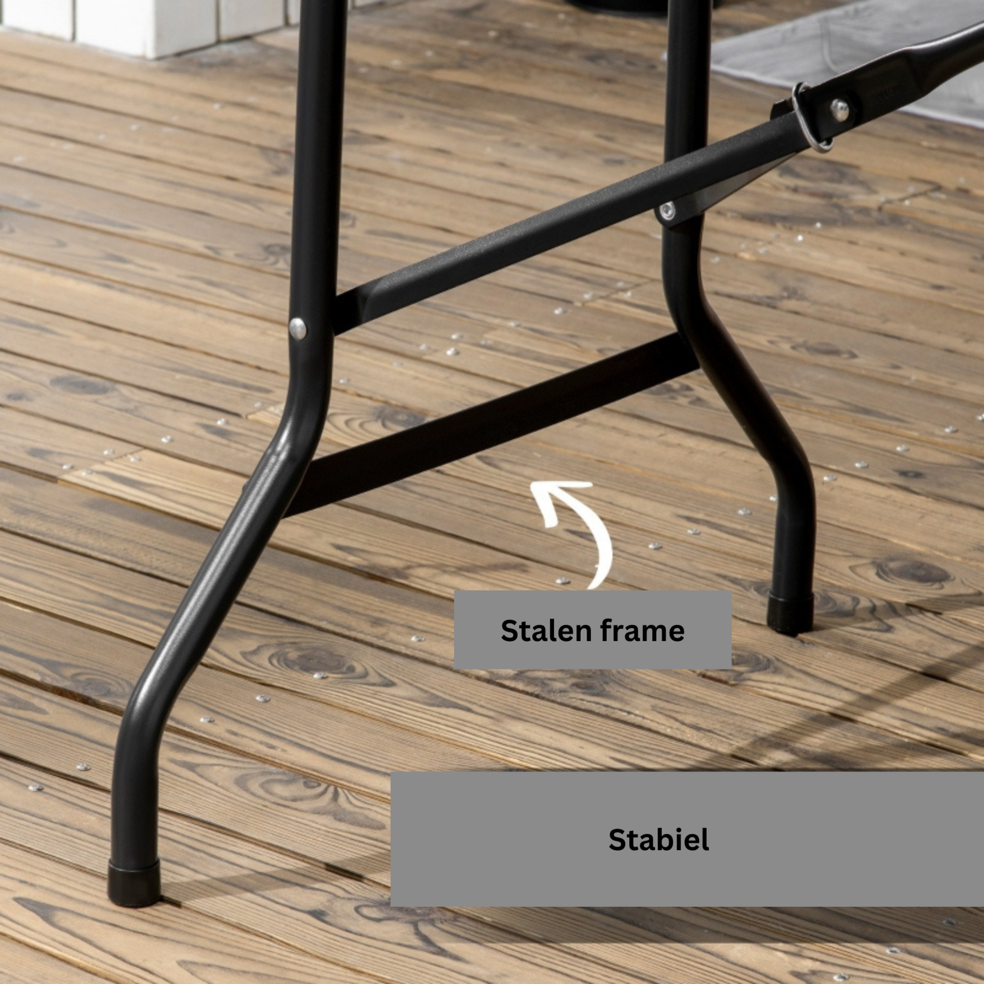 Opvouwbare campingtafel 180x76x73 cm grijs voor 6 personen met aluminium frame