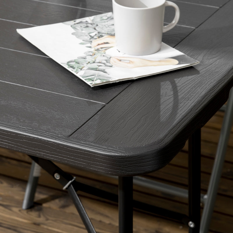 Opvouwbare campingtafel 180x76x73 cm grijs voor 6 personen met aluminium frame