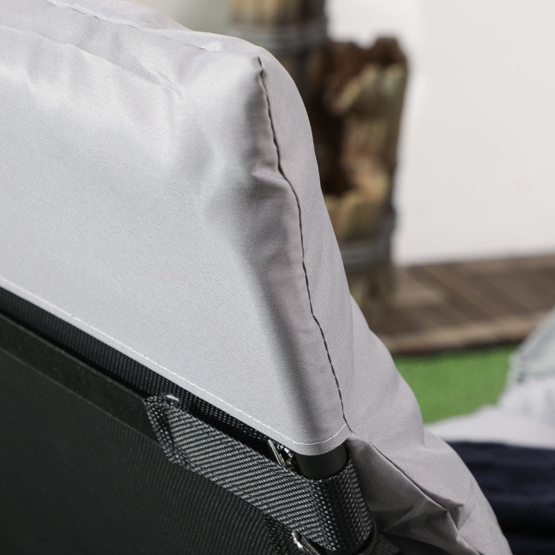 Opvouwbaar ligbed 58x189x33 cm met kussen, textileen en 120 kg draagkracht