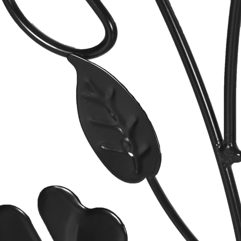 Set van 2 zwarte metalen klimplantenrekken 38x98 cm voor tuin en balkon