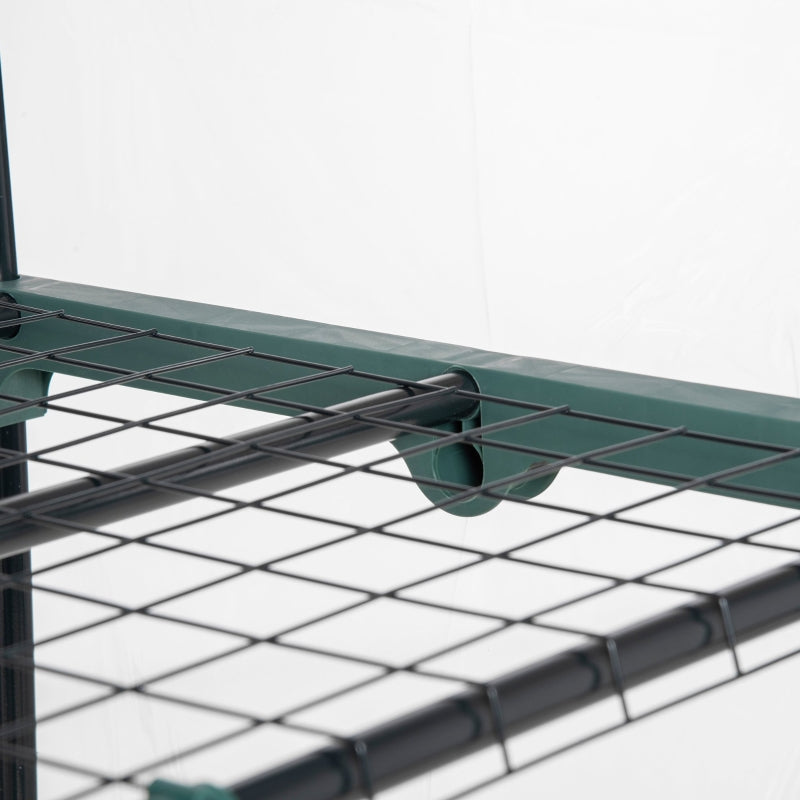 Compacte tunnelkas 193x69x49 cm met groen PE-doek en ritssluiting