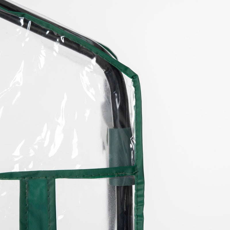 Compacte tunnelkas 193x69x49 cm met groen PE-doek en ritssluiting