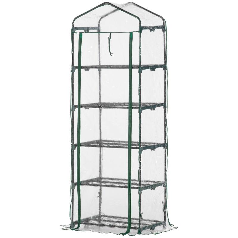 Compacte tunnelkas 193x69x49 cm met groen PE-doek en ritssluiting