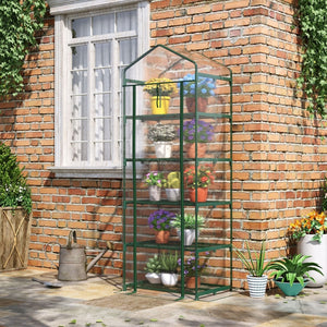 Compacte tunnelkas 193x69x49 cm met groen PE-doek en ritssluiting voor optimale plantengroei en meerdere niveaus