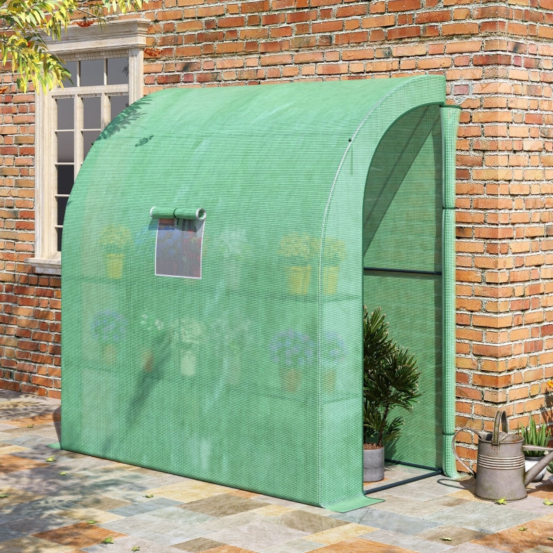 Ruime kweekkas 200x100x215 cm met groen PE-doek en ritssluiting