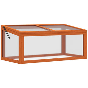 Kweekbak 90x46x40 cm met doorzichtig deksel en ventilatie, dennenhout frame en polycarbonaat panelen voor optimale bescherming planten