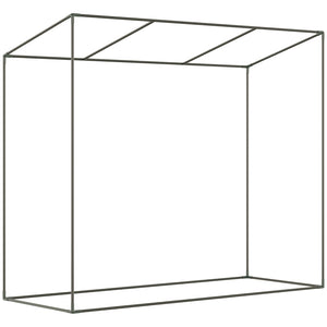 Ruime kweekkas 200x68x196 cm met groen PE-doek en ritssluiting met stevig metalen frame voor optimale ondersteuning planten