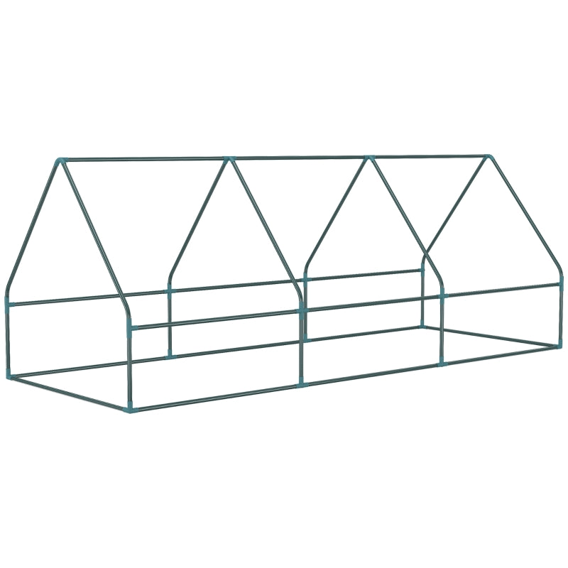 Middelgrote tunnelkas 240x90x90 cm met groen PE-doek en ritssluiting