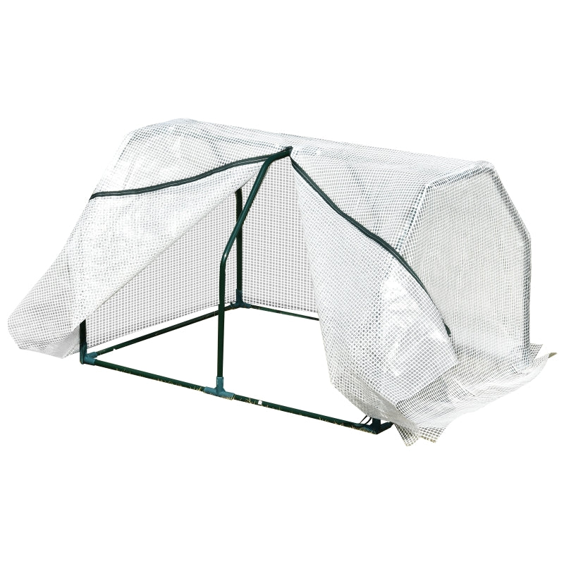 Compacte kweekkas 99x71x60 cm met groen PE-doek en ritssluiting