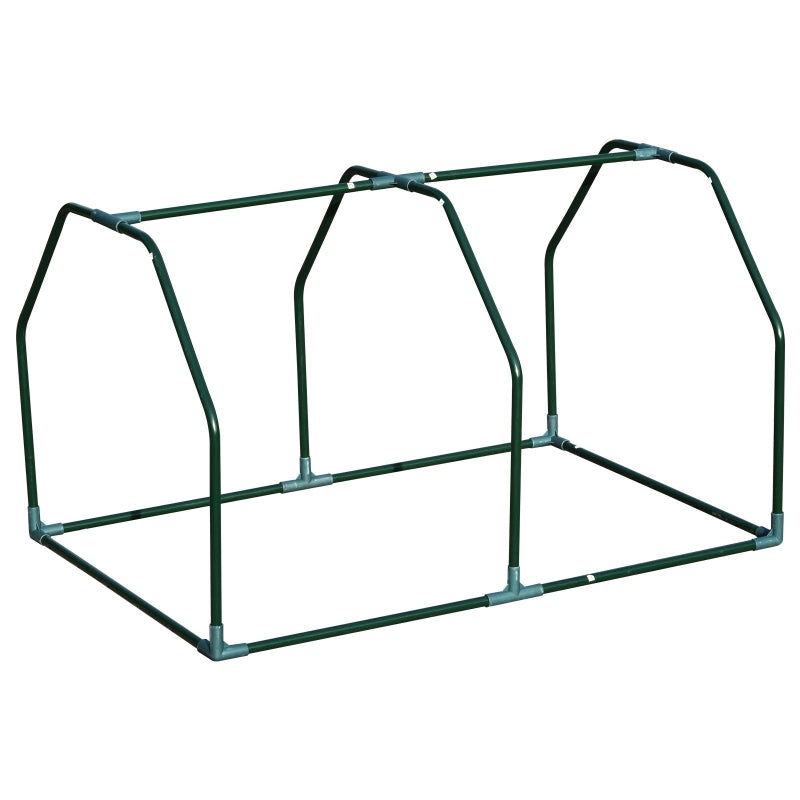 Compacte kweekkas 99x71x60 cm met groen PE-doek en ritssluiting