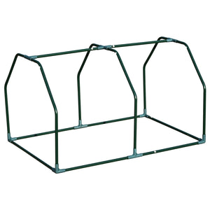 Compacte kweekkas 99x71x60 cm met groen PE-doek en ritssluiting, stevig stalen frame voor bescherming van planten