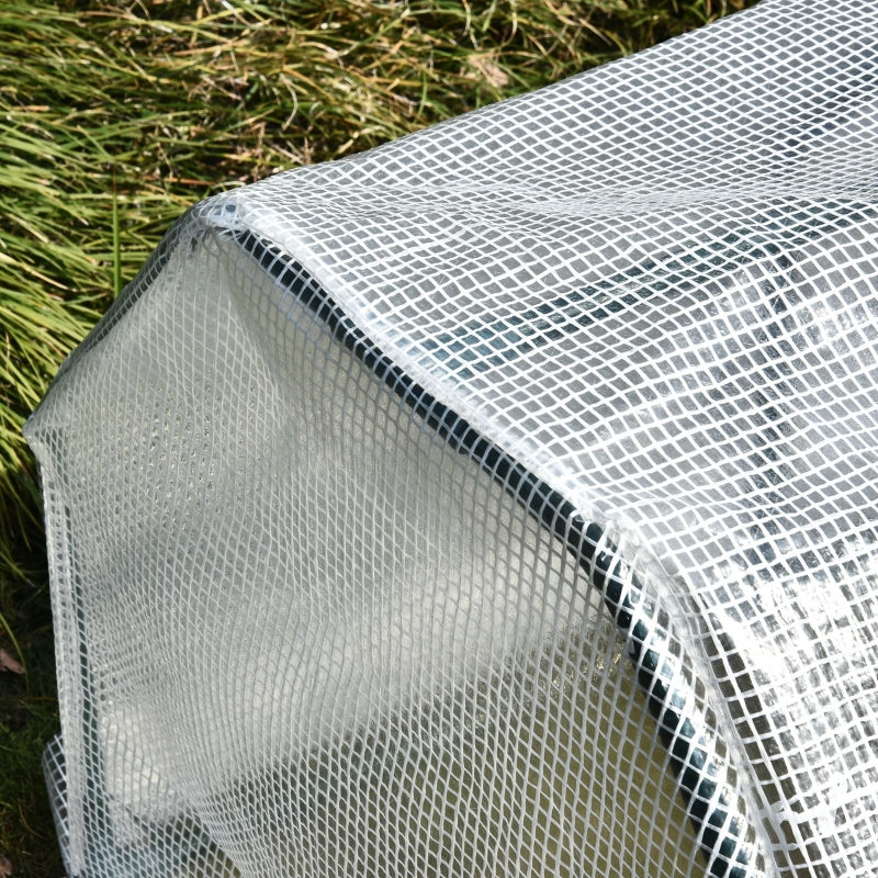 Compacte kweekkas 99x71x60 cm met groen PE-doek en ritssluiting