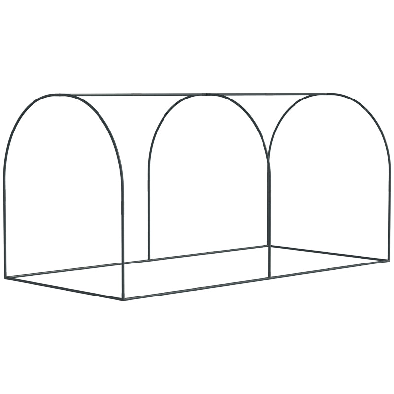 Ruime tunnelkas 249x120x120 cm met groen PE-doek en ritssluiting